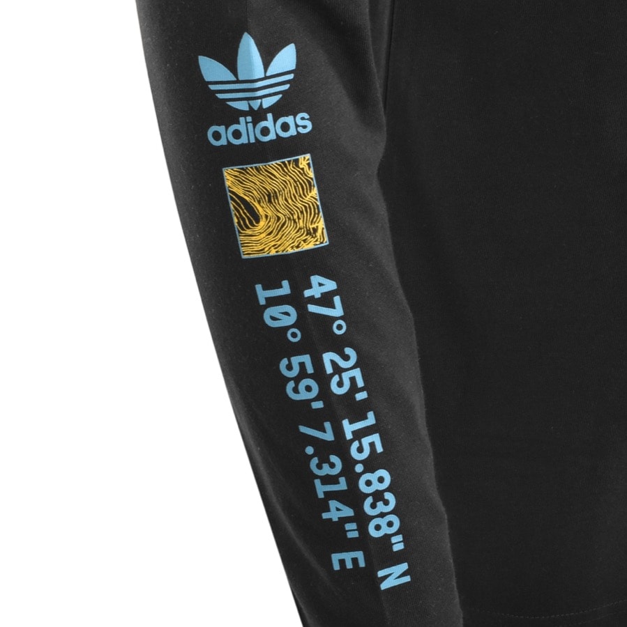Alternative Image for Productadidas Originals Long Sleeved T Shirt Black3